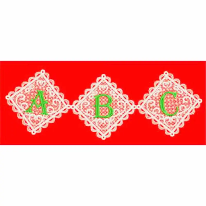 Christmas Lace Alphabet