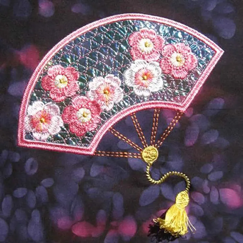 Mylar Cherry Blossom Fan