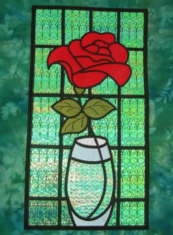 Mylar Stained Glass Rose